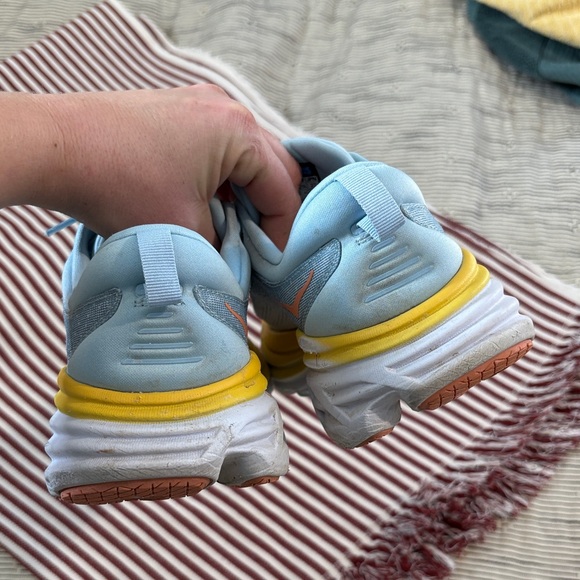 Hoka Light Blue and Yellow Athletic Shoes - Picture 7 of 11